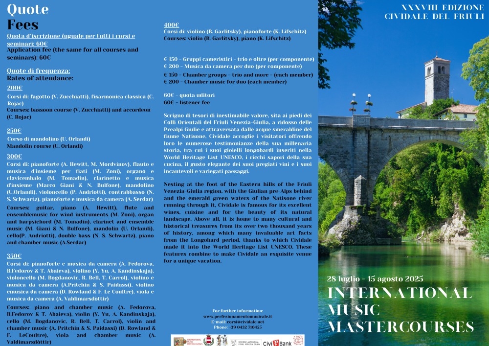 Brochure International Music Mastercourses